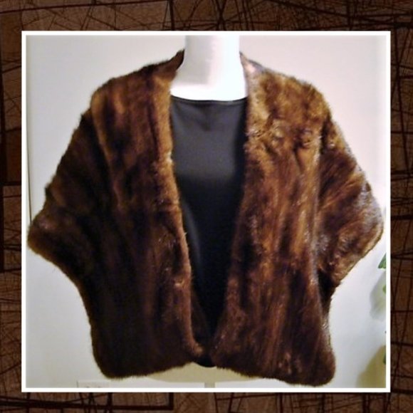 Other - Vintage Adjustable Brown Mink Stole